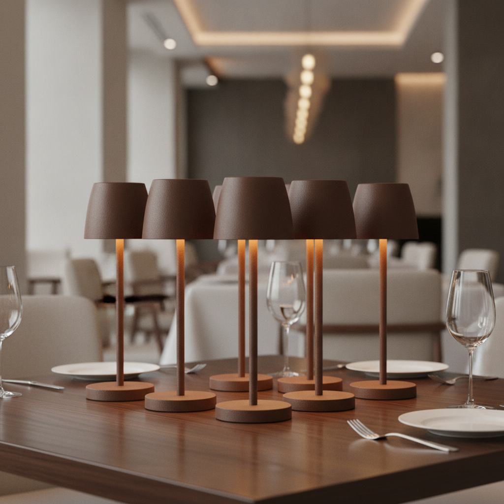 Iron Mini Cordless Table Lamps 260mm for Smaller Venues (Pack of 6)