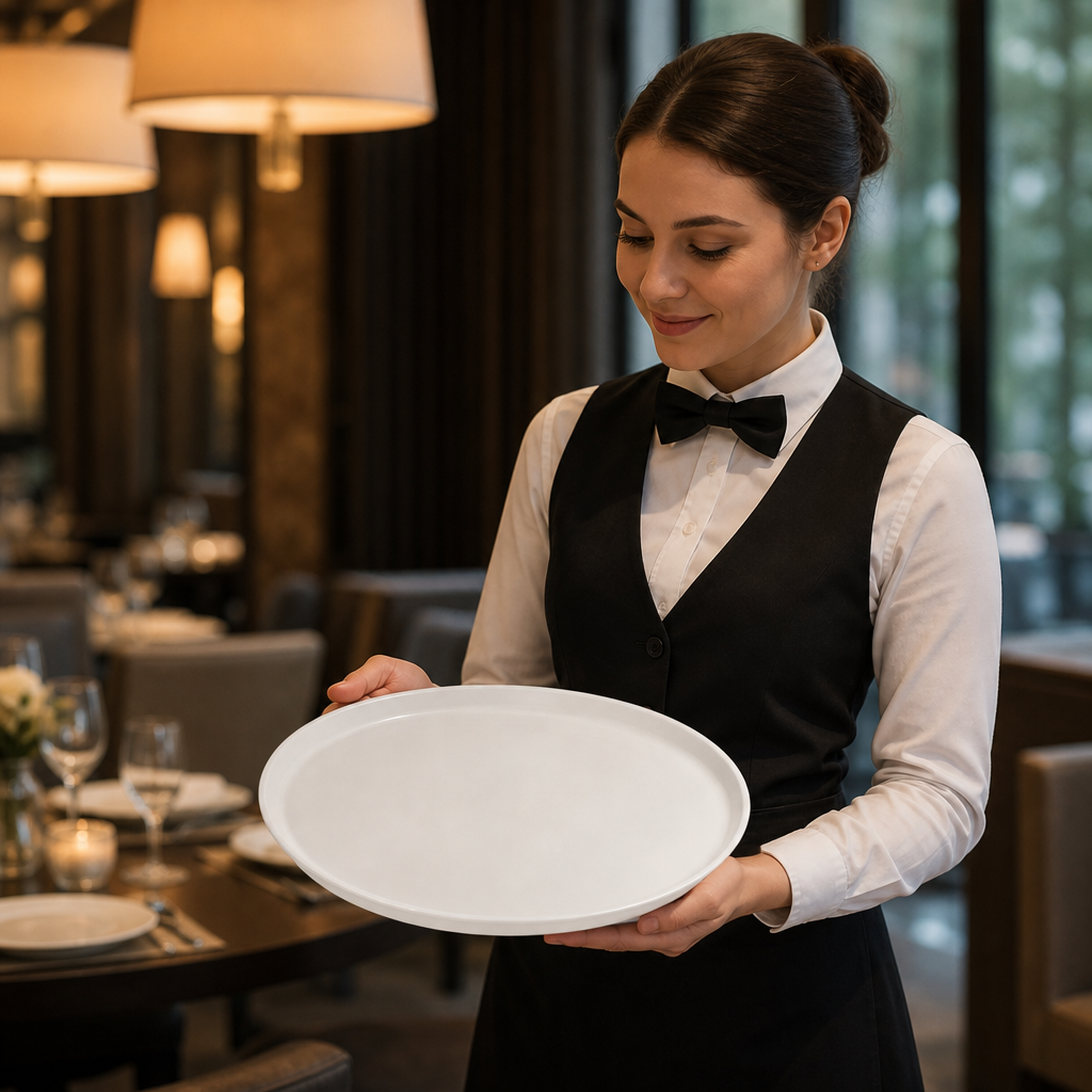 Round Trays 275mm Fine China for Upscale Dining (Pack of 12)