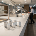 Stainless Steel Universal Shelf Holders for Buffet Displays (Pack of 4)