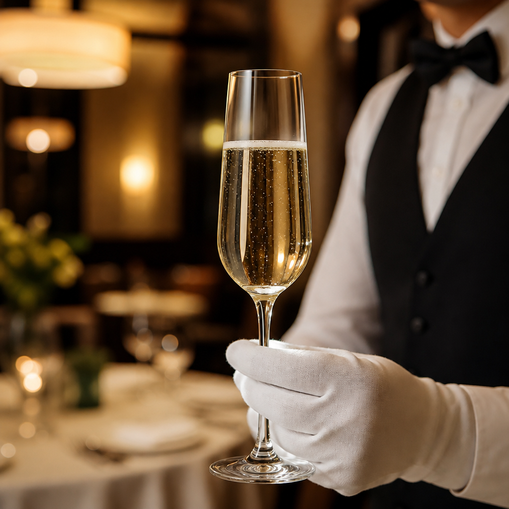 Lead-Free Crystal Champagne Flutes 210ml for Celebrations (Pack of 6)