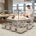 Stainless Steel Gastronorm Container 2.5L for Buffet Stations (Pack of 7)