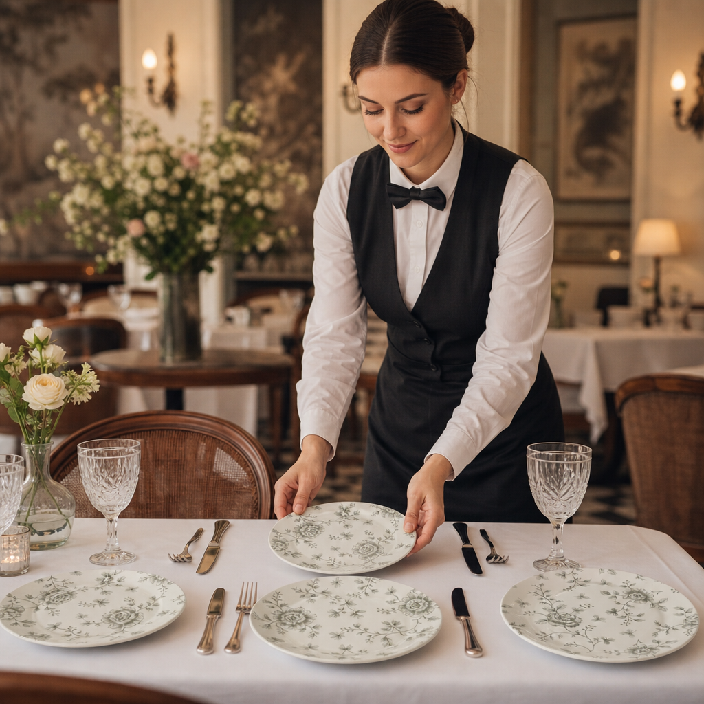 Plates 210mm Grey Porcelain for Cafés & Restaurants (Pack of 6)
