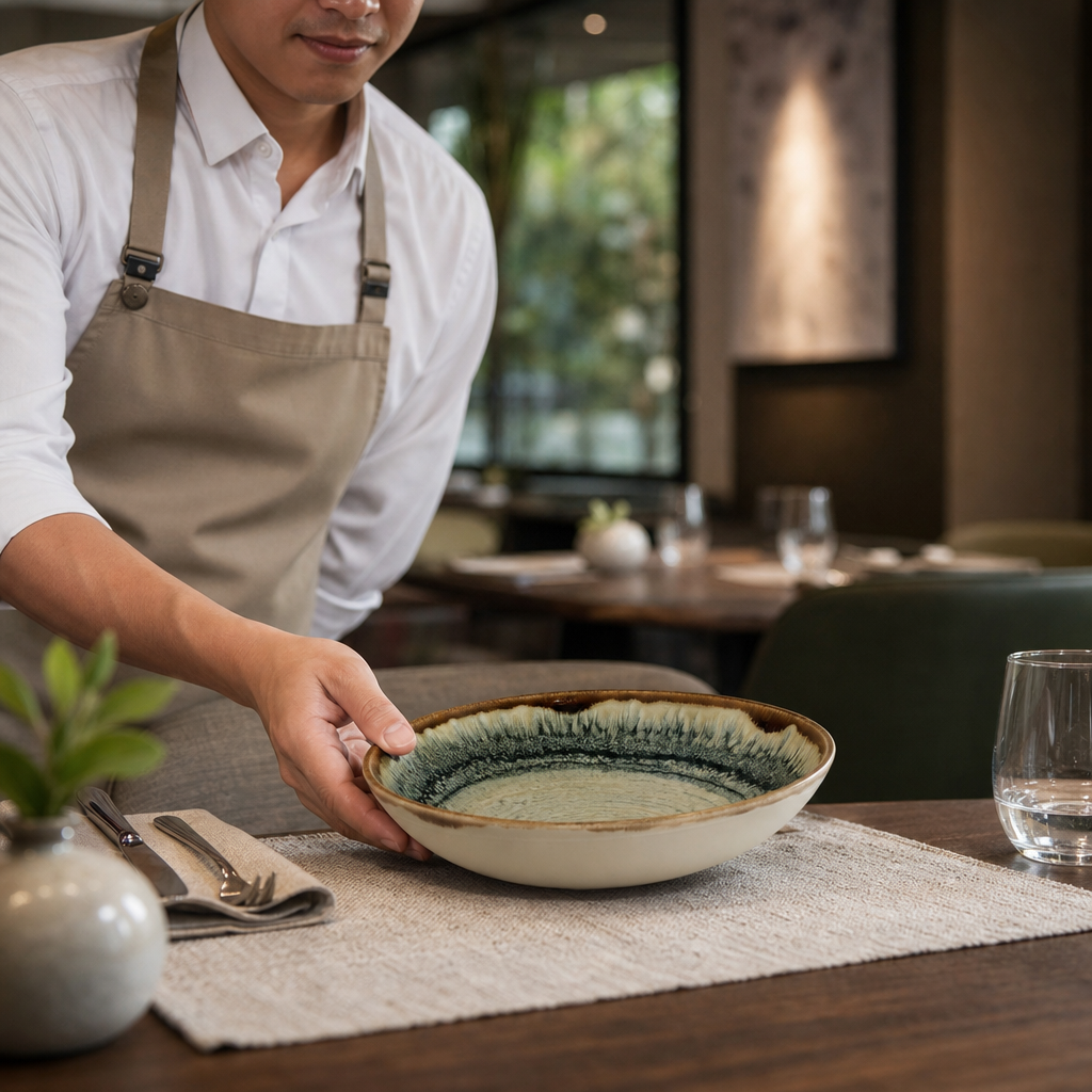 Finest Vitrified Coupe Bowls 182mm Ceramic for Table Settings (Pack of 12)