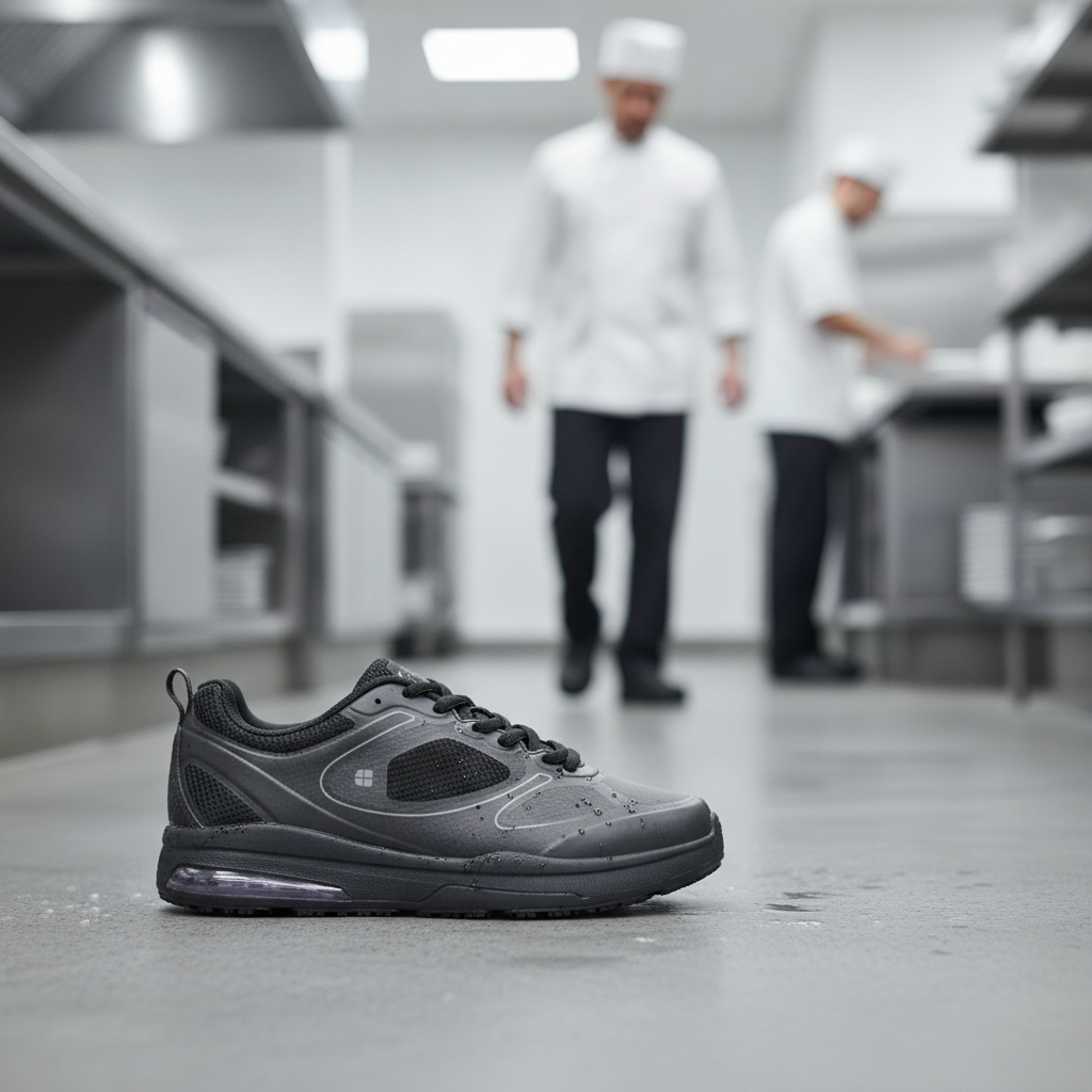 Waterproof Mesh Black Revolution Trainers for Workplace Safety