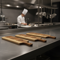 Acacia Wood Rectangular Handled Serving Board 469x120mm for Food Presentation (Pack of 4)