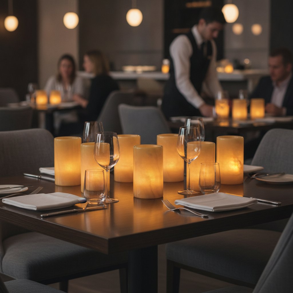 Onyx Mini Lamp 70mm for Enhancing Dining Experiences (Pack of 6)