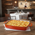 Cast Iron Rectangular Gratin Dish 2.8L for Oven to Table Use