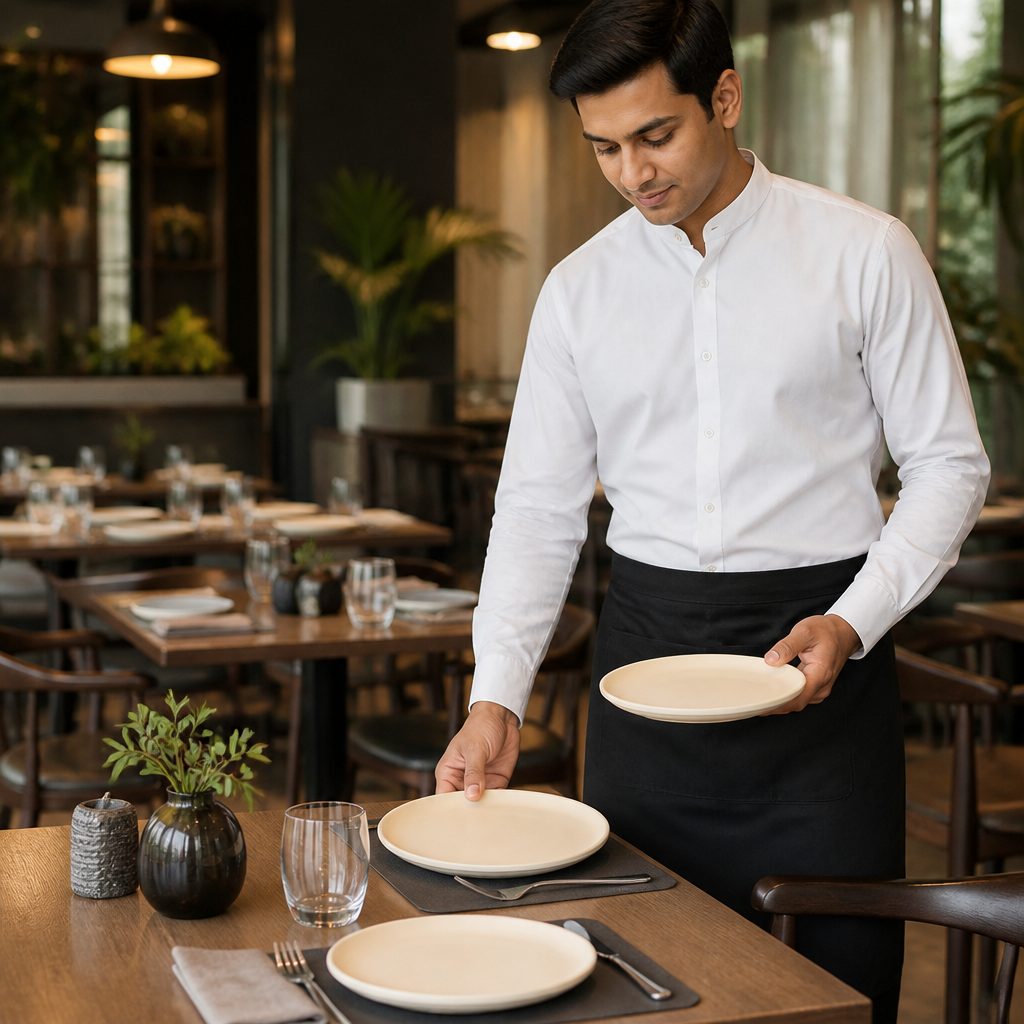 Vanilla Plates 210mm Vitrified Porcelain for Dining Rooms (Pack of 6)