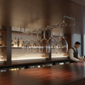 Stainless Steel Glass Hanger 609mm for Elegant Stemware Display