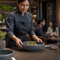 Bowls 113.6Ltr Grey Vitrified Ceramic for Dining (Pack of 6)