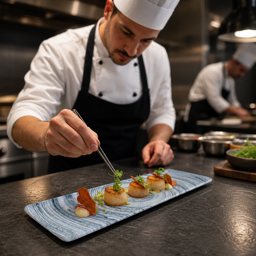 Oblong Plates x 330 110mm Vitrified Ceramic for Restaurants (Pack of 6)