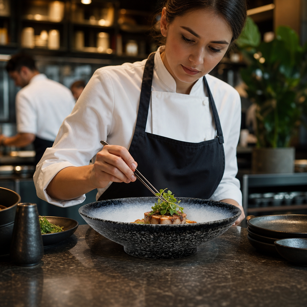 Dappled Bowls 220mm Stoneware for Contemporary Restaurants (Pack of 12)