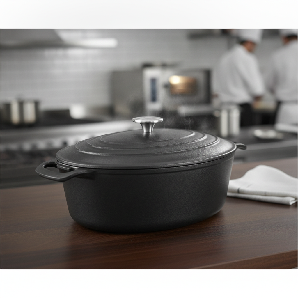 Cast Iron Oval Casserole Dish 6L for Family Meals