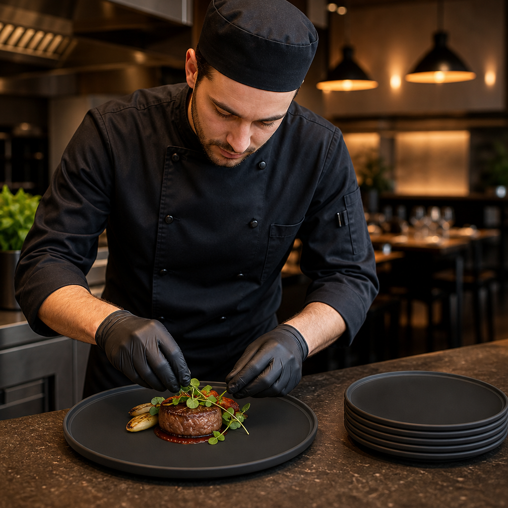Slate Plates 250mm Ceramic for Stylish Dining (Pack of 6)
