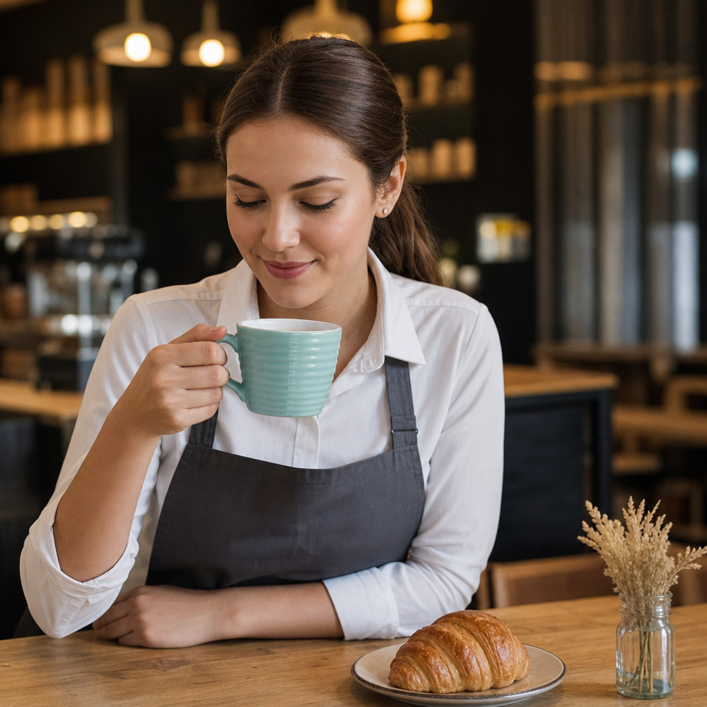 Mugs 230ml Aqua Stoneware for Cafés and Restaurants (Pack of 6)