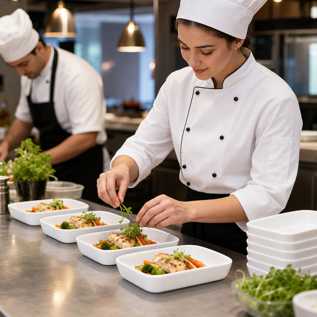 Deep Trays 220x130mm Vitrified Ceramic for Catering & Hospitality (Pack of 6)