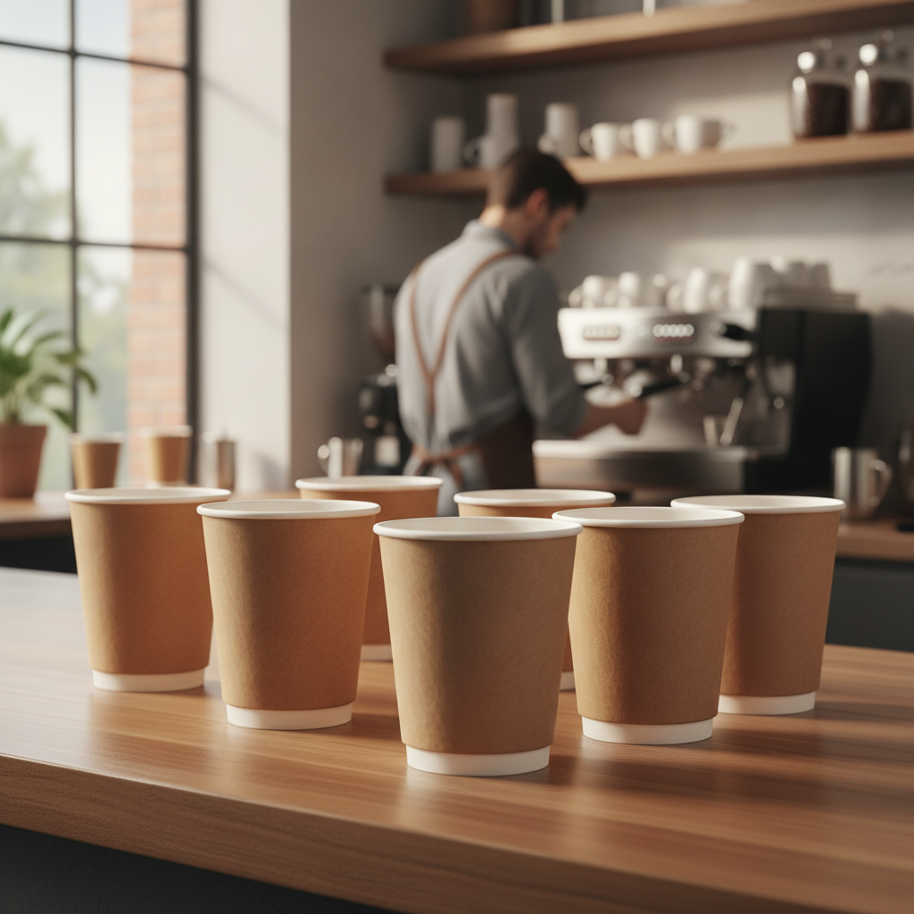 Cardboard Double Wall Coffee Cups 225ml for Takeaway Services (Pack of 25)