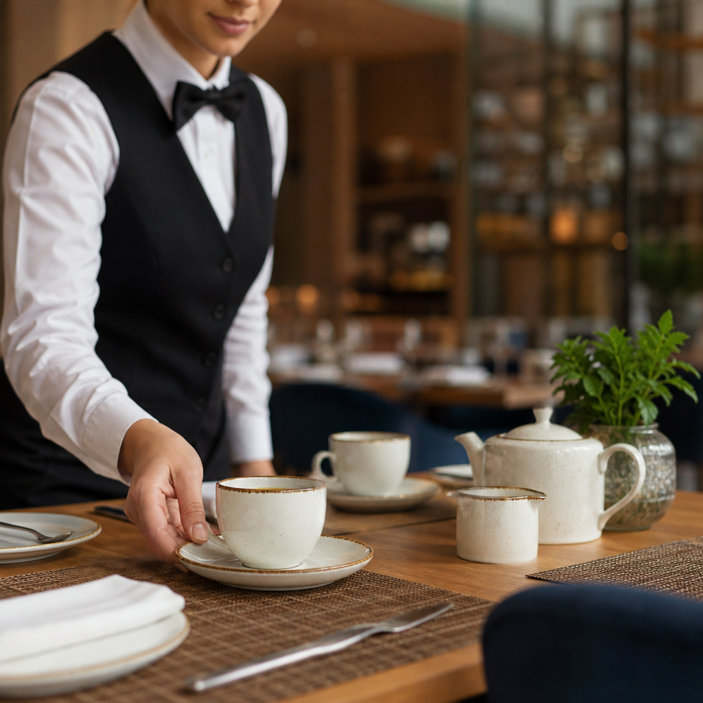 Saucers 125mm Brown Porcelain for Tea Service (Pack of 36)