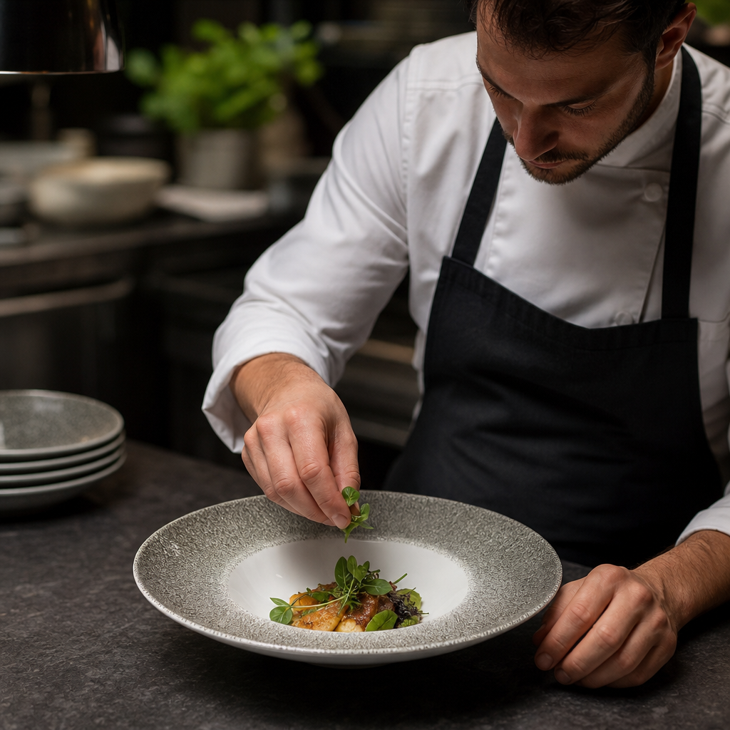 Raku Round Wide Rim Bowls in White and Quartz Black 240mm for Dining Experiences
