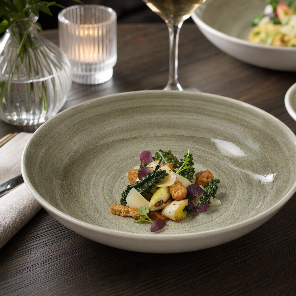 Coupe Bowls Taupe Vitrified Ceramic for Dining Experiences (Pack of 12)