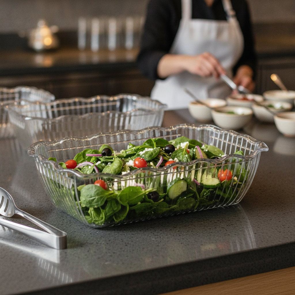 SAN Medium Salad Crock 2L for Food Display & Service