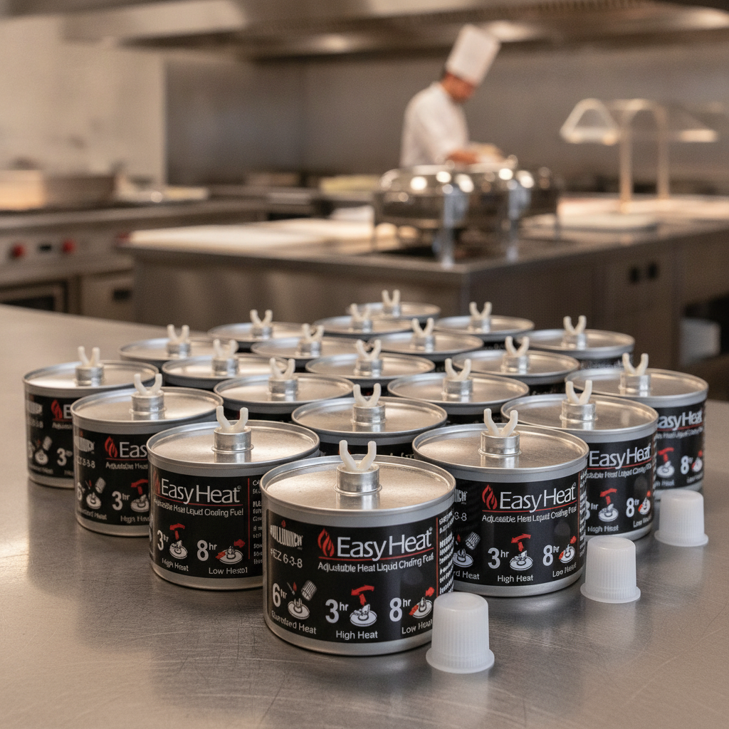 Liquid Chafing Fuel 8 Hour with Adjustable Heat for Buffet Services (Pack of 24)