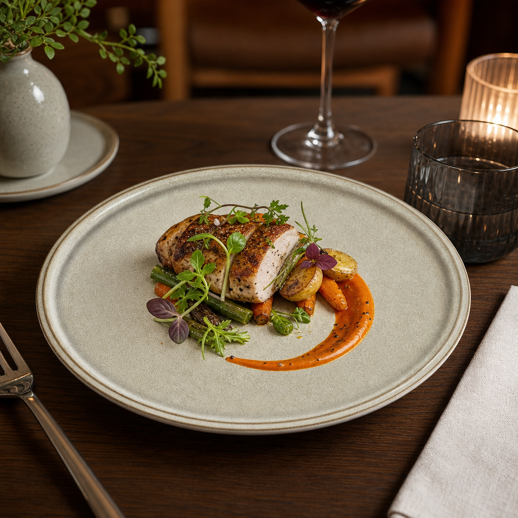 Vitrified Pier Stack Plates 230mm China for Serving and Presentation (Pack of 12)