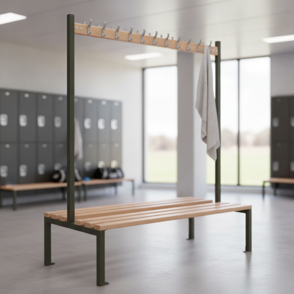 Powder Coated Steel Double-sided Island Seating for Schools & Gyms