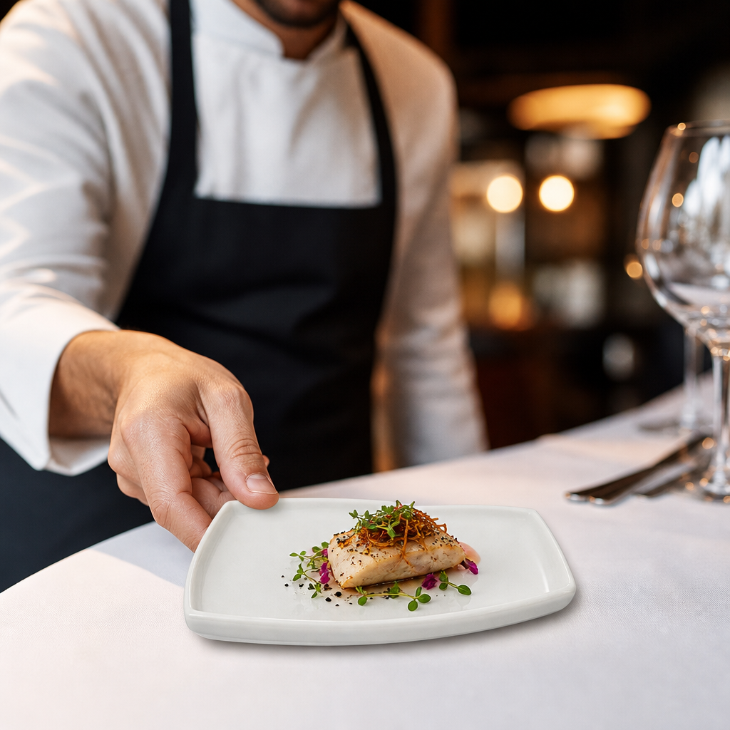 Geometric Trays 150x108mm Fine China for Upscale Dining (Pack of 12)