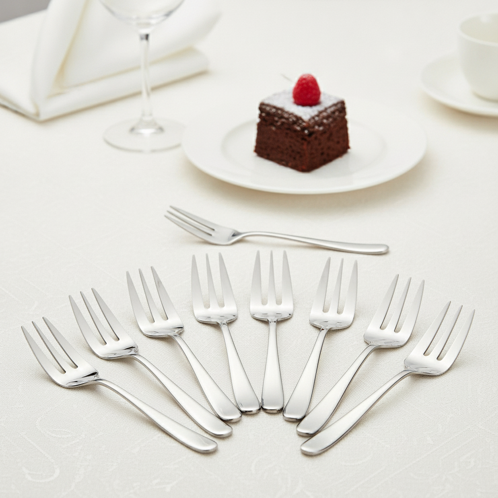 Stainless Steel Cake Forks 130mm for Elegant Dining (Pack of 12)