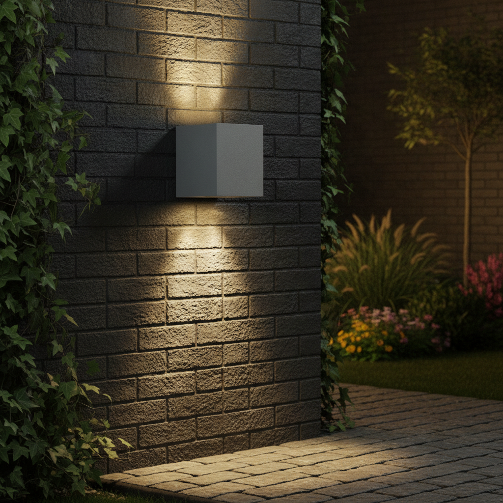 Aluminium Outdoor Wall Light with Dual Lighting Effect for Gardens