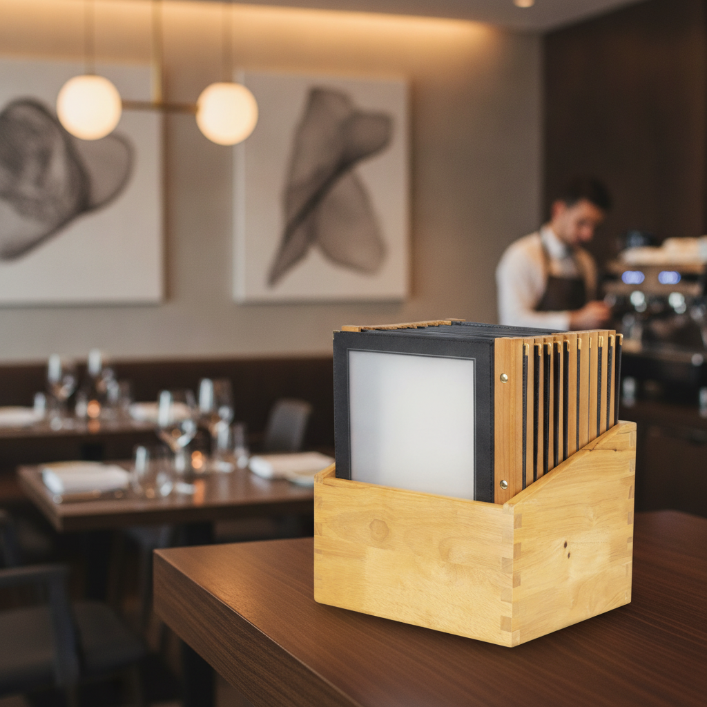 Wood Covers with Storage Box for Restaurants & Cafés (Pack of 20)