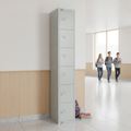 Powder Coated Steel Six Door Lockers 300mm Deep for Education & Health Institutions