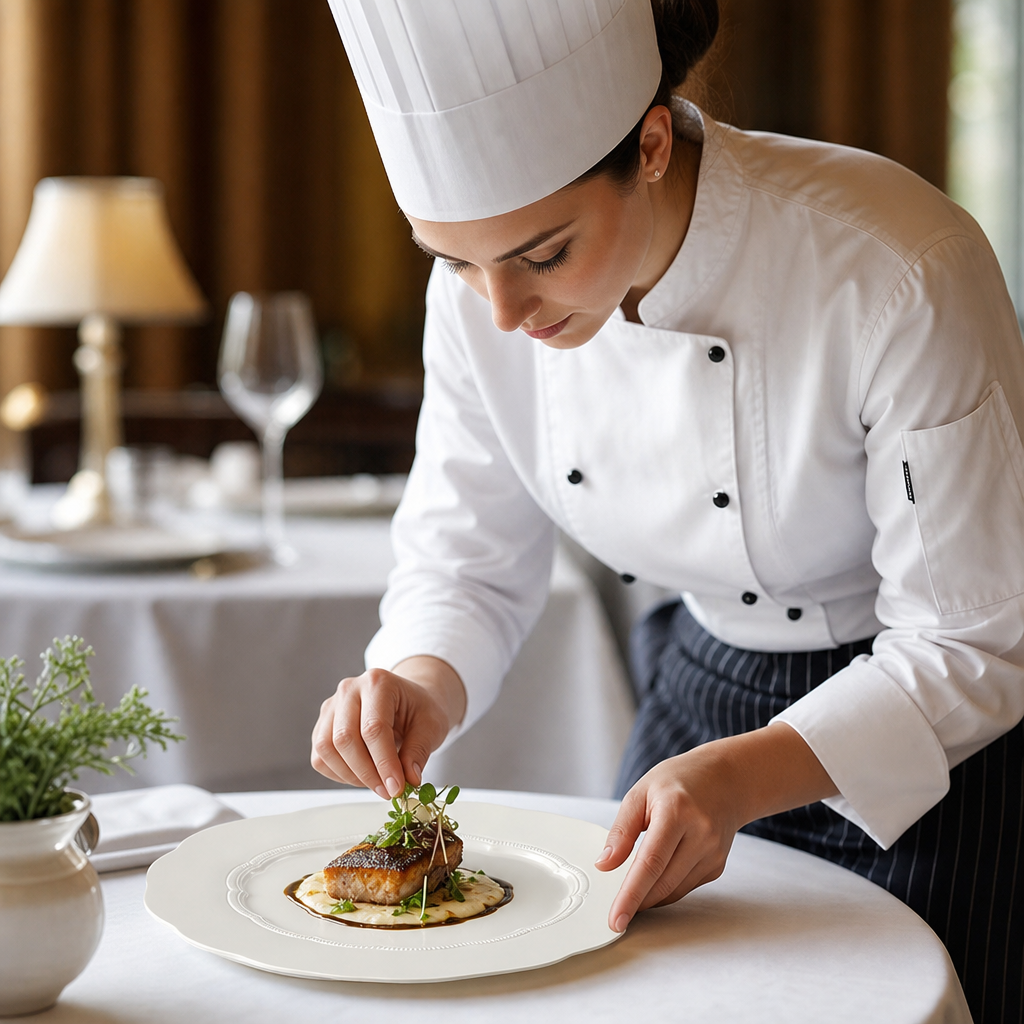 Rimmed Chef's Plates 290mm Porcelain for Hospitality Use (Pack of 6)