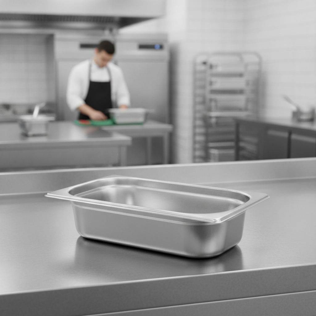 201 Stainless Steel 1/4 Gastronorm Tray 65mm for Commercial Use