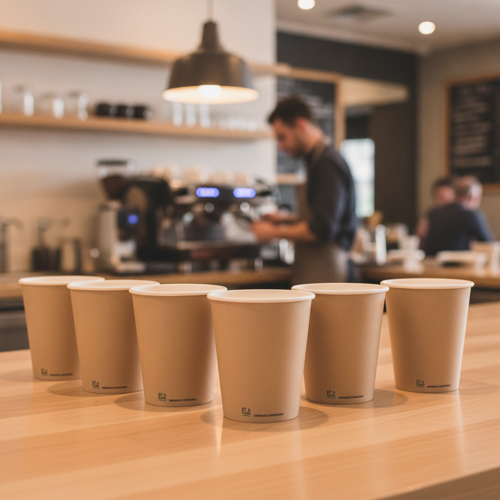 PLA & Paper Compostable Coffee Cups 340ml for Eco-Friendly Events (Pack of 1000)