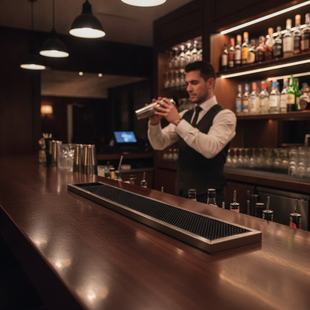 Stainless Steel Bar Mat 600mm for Cocktail Bars