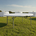 High Density Polyethylene Centre Folding Round Table 6ft for Outdoor Events