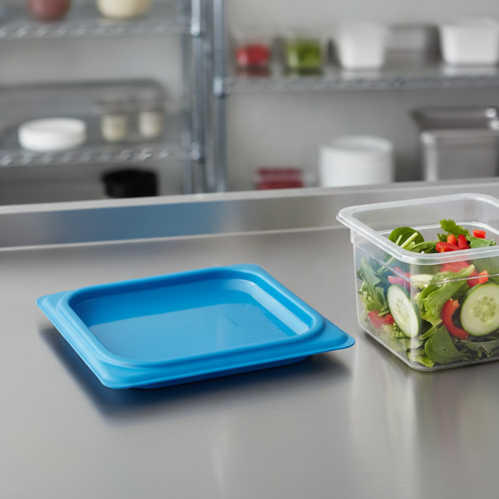Polypropylene Seal Lid 1/6 GN Blue for Food Safety and Organisation