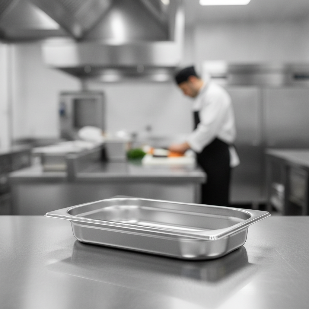 201 Stainless Steel 1/4 Gastronorm Tray 40mm for Commercial Use