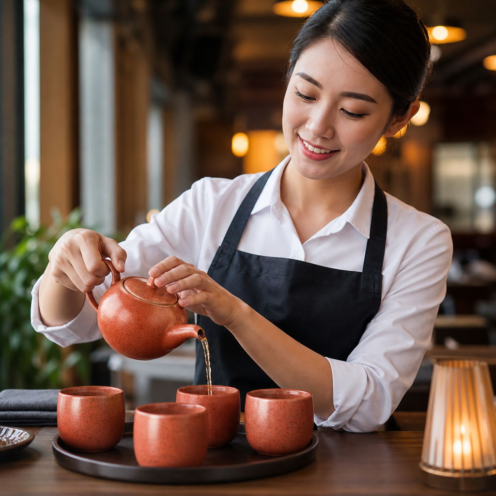 Vitrified Ceramic Teapot 426ml in Spiced Orange for Restaurants (Pack of 4)