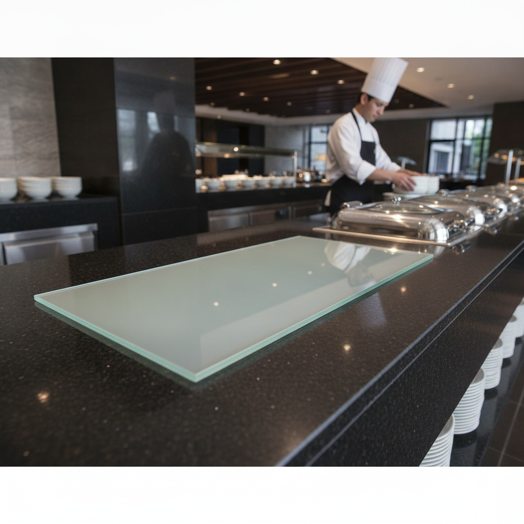 Glass Tile Insert 609x178mm for Buffet Presentations