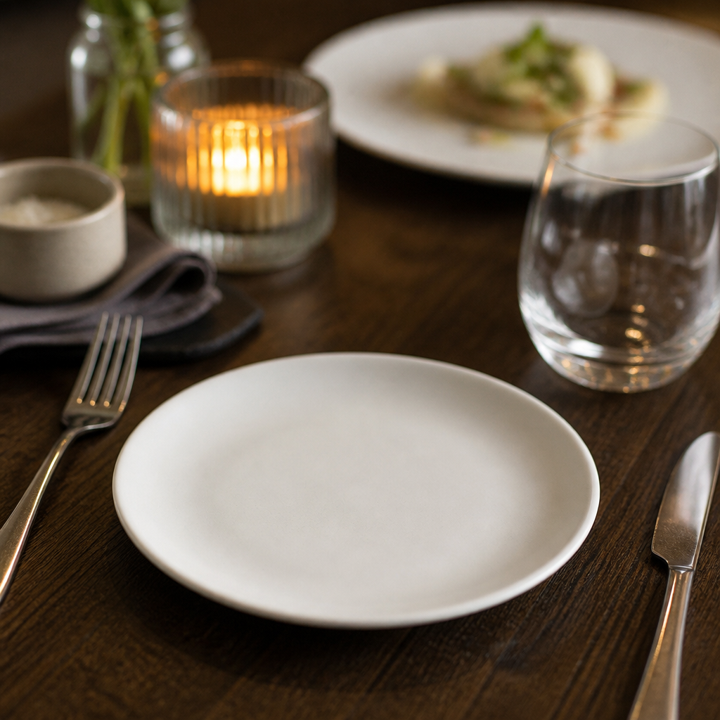 Coupe Plates 165mm White Vitrified Porcelain for Dining Experiences (Pack of 12)