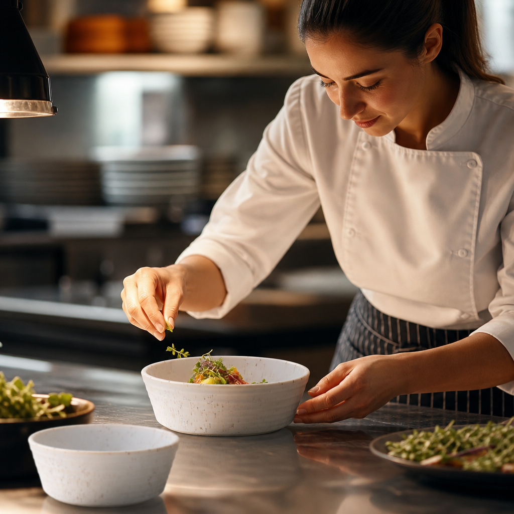 Porcelain Flat Round Bowl 143mm for Restaurants & Cafés (Pack of 6)