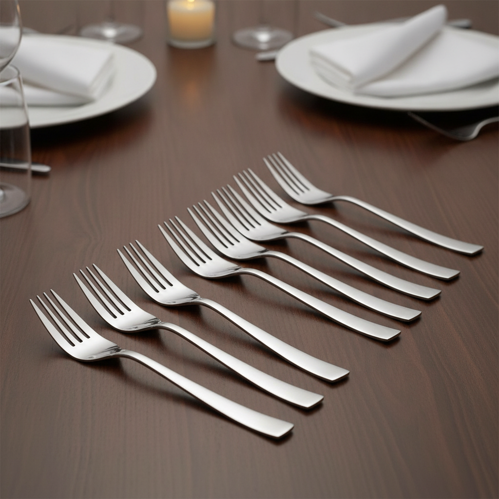 Stainless Steel Table Forks for Modern Dining (Pack of 12)