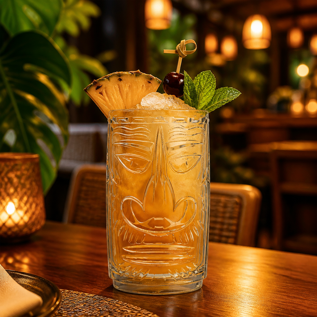 Eco-Crystal Glass Tumblers 460ml for Tiki Cocktails (Pack of 8)
