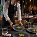 Coupe Plates 288mm Black Vitrified Ceramic for Dining (Pack of 12)