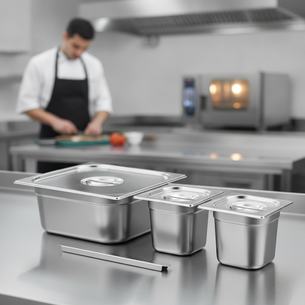 Stainless Steel Gastronorm Tray Set 17.4L for Commercial Kitchens