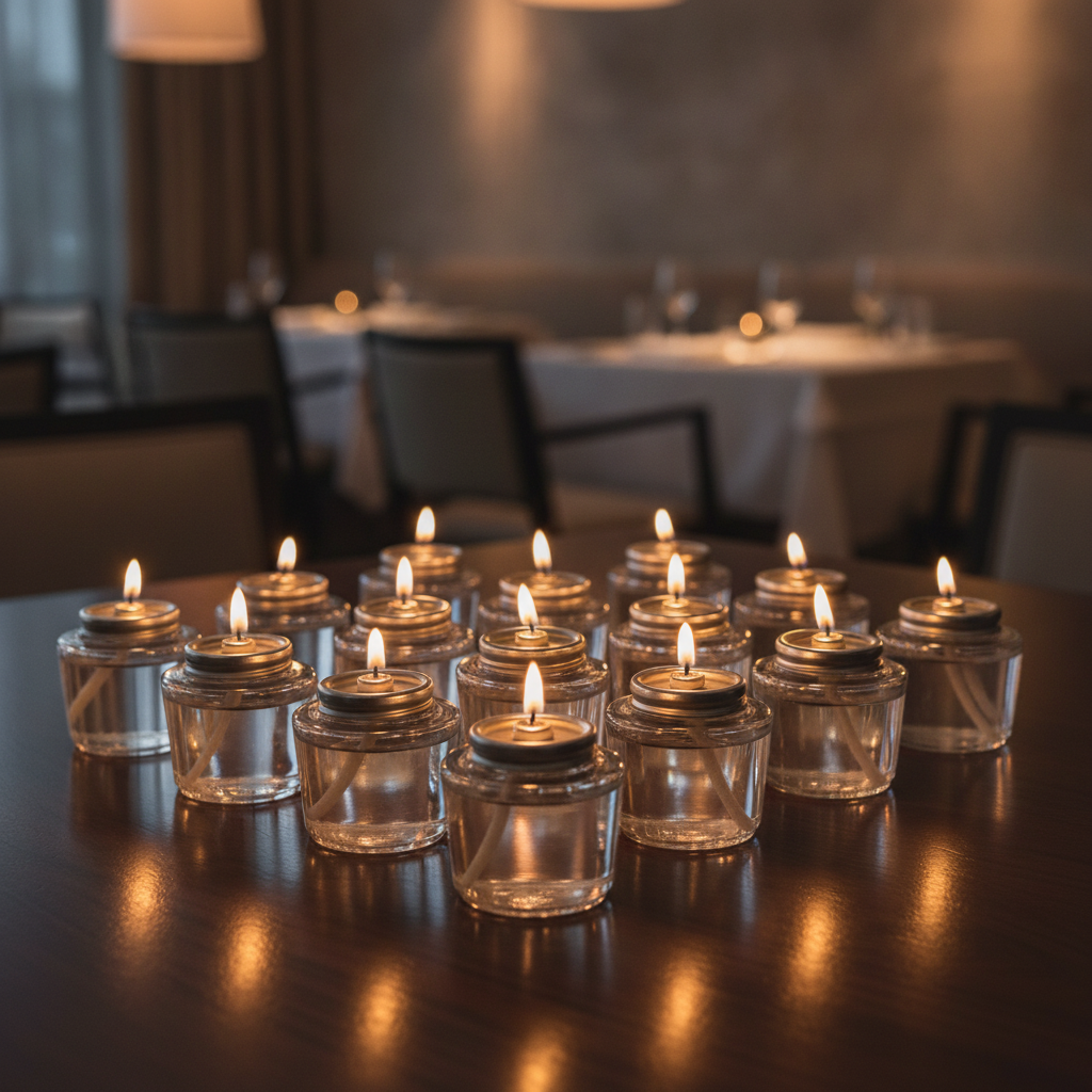 Disposable Liquid Votive Candles 44mm for Event Venues (Pack of 96)
