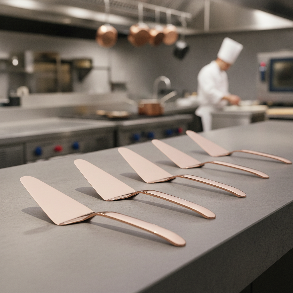18/10 Stainless Steel Copper Cake and Pizza Server for Catering (Pack of 6)